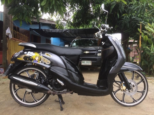 Yamaha Fino รถปี 2556 (ล้อแม็กซ์) สี เทา-ดำ เกย์แยก สวยๆราคาถูกครับ