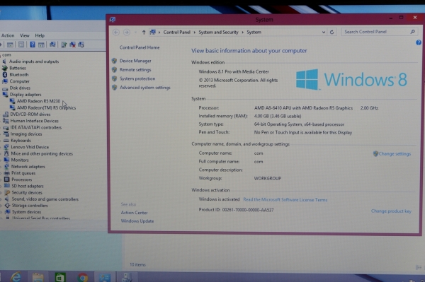 โน๊ตบุ๊ค Lenovo G40-45 AMD A8-6410 RAM 4GB Hdd 500GB การ์ดจอ R5 M230 ที่ชาร์ท กระเป๋า