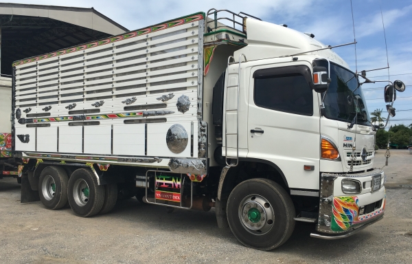 พ่วง 22 ล้อ HINO 344 ปี 56 ท่อสั้นตัว S กระบะมิเนียม - ดั้ม อู่ธนิกลการ ไมล์ 320,000 กม. ราคา 2.75 ล้าน ต่อรอง