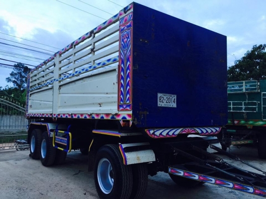 Hino 380 แรง ปี 56 กระบะดัมพ์แม่ลูก 3 เพลา ไมล์ 190,xxx