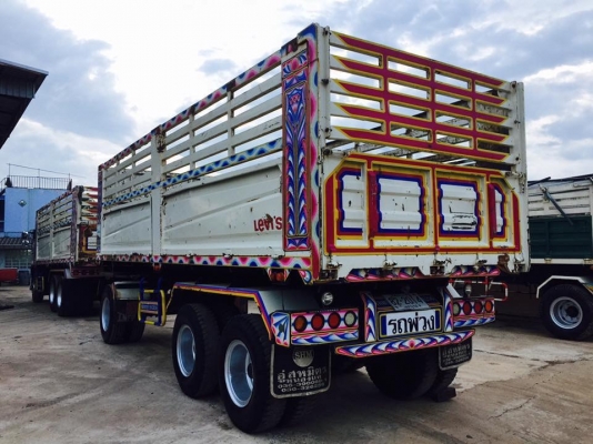 Hino 380 แรง ปี 56 กระบะดัมพ์แม่ลูก 3 เพลา ไมล์ 190,xxx