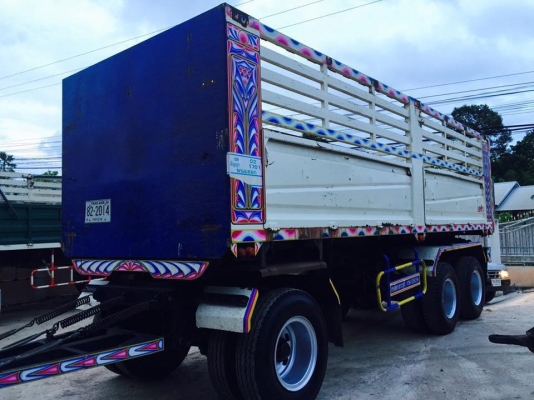 Hino 380 แรง ปี 56 กระบะดัมพ์แม่ลูก 3 เพลา ไมล์ 190,xxx