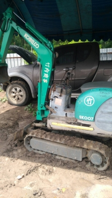 รถแบคโฮ KOBELCO SK007 รถนอกนำเข้า ยังไม่เคยใช้งานในเมืองไทย มีระบบเต่ากระต่าย แทร็กถ่างออกได้ สภาพพร้อมใช้งาน