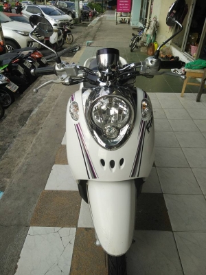 Yamaha Fino สีขาวม่วง ปี 2555 รถสวยคลาสสิค