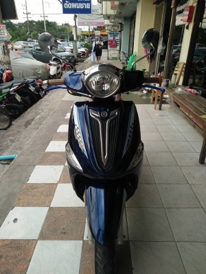 Yamaha Filano สีน้ำเงินขาว ปี 2555 รถสวยหรูสไตล์คลาสิค สภาพงามๆ
