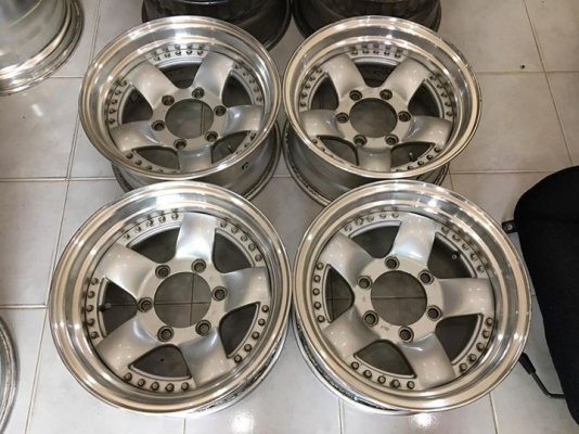ขายล้อ BRADLEY IX 2 ชิ้นแท้ ขอบ15x7 ลบ12 6รูกระบะ ประมูลญี่ปุ่น