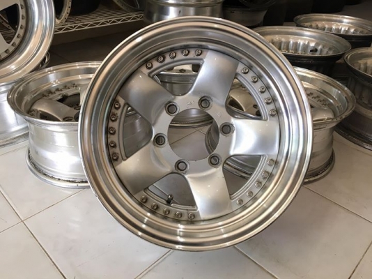 ขายล้อ BRADLEY IX 2 ชิ้นแท้ ขอบ15x7 ลบ12 6รูกระบะ ประมูลญี่ปุ่น