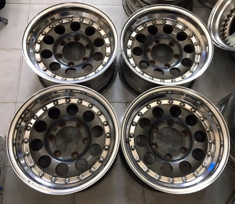ขายล้อหยดน้ำ WEDS MADMASTER 3 ชิ้นแท้ ขอบ 15x8+5 6รูกระบะ ประมูลญี่ปุ่น