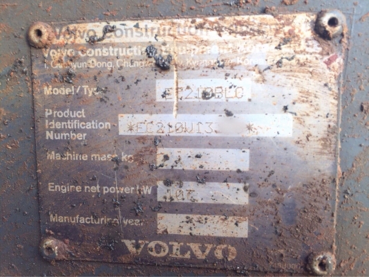 ขายรถแบคโฮ VOLVO EC210BLC กล่องไฟ หน้าจอไม่มี พร้อมใช้ สนใจโทร 081-970-1072