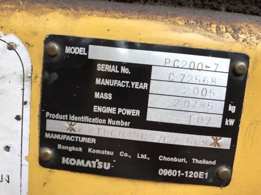ขาย 965,000 บาท KOMATSU PC200-7 ทำงาน 13,xxx เครื่องดี ปั้มแรง โช่หนา เอวแน่น ไฟฟ้าครบ (เอกสารอินวอยท์)  รถอยู่ จ.ยโสธร โทร&amp;ไอดีไลน์ 0610710295