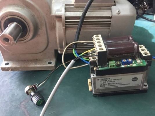 2,200 บ. ส่งฟรี083-2000058  LINE ID: line832923 ชุดมอเตอร์เกียร์ทด MISTUBISHI และชุดอินเวอร์เตอร์ MISTUBISHI ขนาด 200 W. พร้อมประกอบต่อใช้งานตามภาพ ใช้งานง่ายต่อไฟบ้านได้เลย(มีหลายชุด)