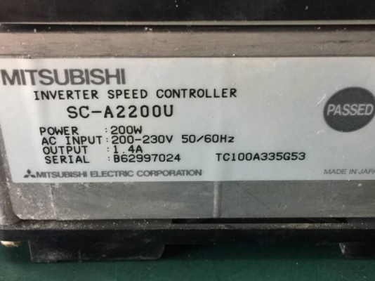 2,200 บ. ส่งฟรี083-2000058  LINE ID: line832923 ชุดมอเตอร์เกียร์ทด MISTUBISHI และชุดอินเวอร์เตอร์ MISTUBISHI ขนาด 200 W. พร้อมประกอบต่อใช้งานตามภาพ ใช้งานง่ายต่อไฟบ้านได้เลย(มีหลายชุด)