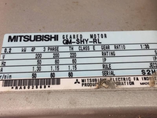 2,200 บ. ส่งฟรี083-2000058  LINE ID: line832923 ชุดมอเตอร์เกียร์ทด MISTUBISHI และชุดอินเวอร์เตอร์ MISTUBISHI ขนาด 200 W. พร้อมประกอบต่อใช้งานตามภาพ ใช้งานง่ายต่อไฟบ้านได้เลย(มีหลายชุด)