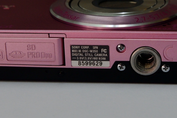 กล้องดิจิตอล Sony DSC-W350 สีชมพู 14.1MP Mem2GB ที่ชาร์ท ซอง สภาพใหม่มาก ส่งฟรี