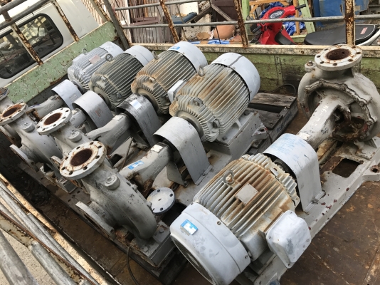 ขายชุดปั้มน้ำหอยโข่ง Teral ใบพัดทองเหลือง พร้อมมอเตอร์ Teco 25HP. 380V 1450rpm. ขนาดเข้า 5นิ้ว ออก 4นิ้ว สภาพเดิมๆ ถอดจากโรงงาน จอดนาน มี 5ชุดครับ