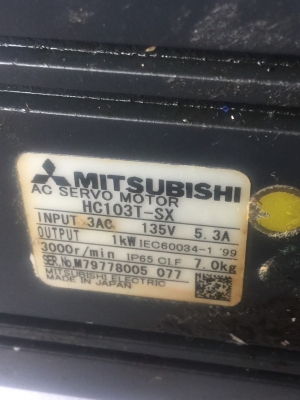 1000 บ. ส่งฟรี083-2000058  LINE ID: line832923 AC SERVO MOTOR ยี่ห้อ MITSUBISHI ขนาดกำลัง 1 KW. (มี 5 ลูก)