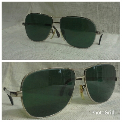 แว่นตาเจแปนิชแฮนด์เมด ยุค &#039;80s  &#039;ราชสีห์เงิน&#039;  โมเดล &#039;นักบิน&#039; สุดเท่  Vintage PARIS - MIKI handmade in Japan