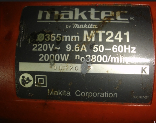 ขายแท่นตัดไฟเบอร์ 14 นิ้ว 2,000 วัตต์ Maktec รุ่น MT241