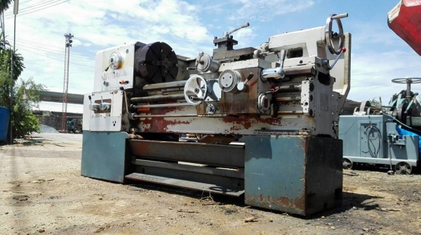 ** SOLD ** เครื่องกลึงจีนรุ่นใหม่ GAB-BED LATHE 6 ฟุต 3 เพลาเบรคนิ้วมิลในตัว 460x1000 รู 3.2&quot; ไฟ 380V