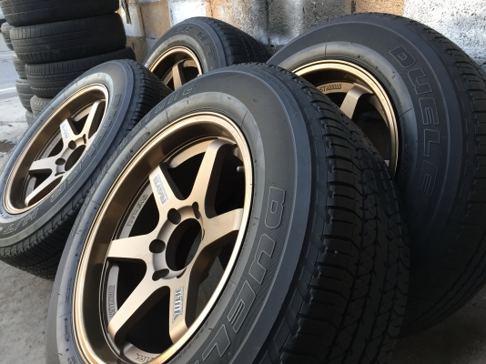 ล้อแม็ก TE 37 ขอบ18 หน้า 9.5-10.5 งาน YUSTA ของใหม่แกะกล่องรัดยางเปอร์เซ็นต์ 265 60 18 Bridgstone ปี 15 ครบชุด 4 วง 15500 ล้อแม็ก TE 37 ขอบ18 หน้า 9.5-10.5 งาน YUSTA ของใหม่แกะกล่องรัดยางเปอร์เซ็นต์ 265 60 18 Bridgstone ปี 15 ครบชุด 4 วง 15500