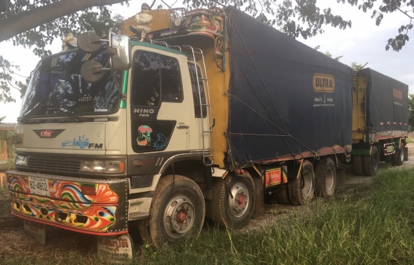 พ่วง 20 ล้อ HINO FM1M  220 แรง ปี 48 กระบะมิเนียม - ดั้ม อู่โพธิ์งาม สภาพพร้อมใช้งาน พร้อมโอน