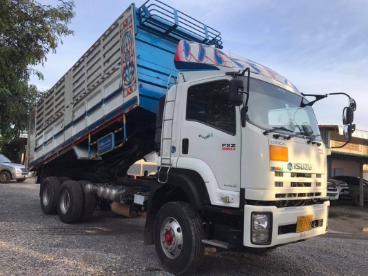 ขายรถสิบล้อ isuzu dace fxz 360 ปี56 อู่เขียว พ่วงแม่ลูกคอกเกษตรดั้มเหล็กชุ รถสวยมากพร้อมใช้งาน