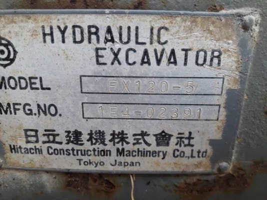 ขายHITACHI EX120-5  เก่าญี่ปุ่นแท้  มีลายแย๊ก  6,XXX  ชั่วโมง  สภาพสวย พร้อมใช้ โทร 089-3818694 ดวงนภา