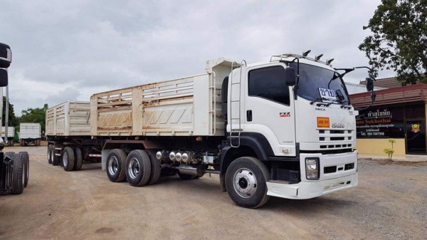 ขาย ISUZU 360 แรงม้า ปี 57 แม่ลูกสามมิตรสามเพลาดั้ม รถสวยสดพร้อมใช้งาน เอกสารพร้อมโอน สนใจติดต่อเรา 