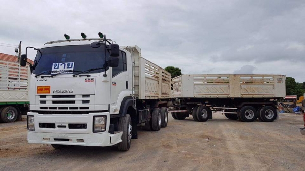 ขาย ISUZU 360 แรงม้า ปี 57 แม่ลูกสามมิตรสามเพลาดั้ม รถสวยสดพร้อมใช้งาน เอกสารพร้อมโอน สนใจติดต่อเรา 