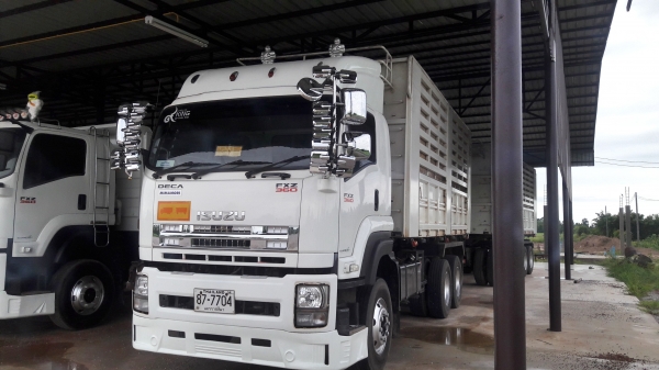 ขายครับ ISUZU 360 แรงม้าปี 56ปลายปี แม่+ลูกดั้ม เกษตรรถสวยพร้อมใช้งาน ยาง80\% ทุกเส้นครับ
