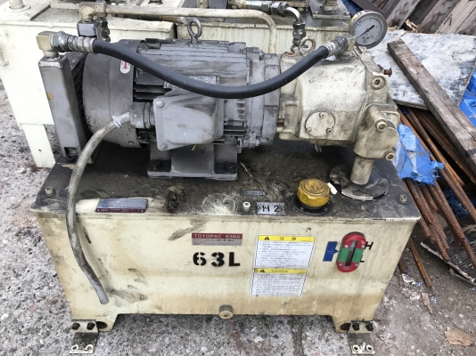 ขายชุดปั้มน้ำมันไฮโดรลิค Toko Oki 5HP. 220V 3สาย (พร้อมแปลงไฟเป็น380V) made in Japan ขนาดถัง 63ลิตร พร้อมออยคลูเลอร์ สภาพสวย พร้อมใช้งาน