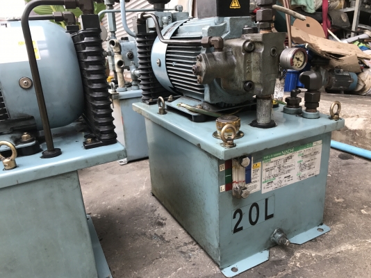 ขายชุดปั้มน้ำมันไฮโดรลิค Nachi 3HP. 220V 3สาย (พร้อมแปลงไฟ 380V) made in Japan ขนาดถัง 20ลิตร สภาพสวยมากตัดจากเครื่อง พร้อมใช้งาน มี 4ชุดครับ