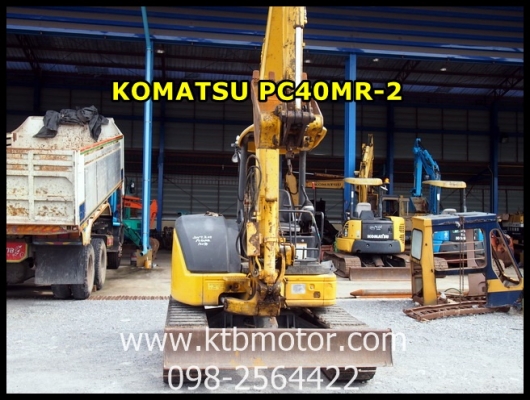 ขาย รถขุด KOMATSU PC40MR-2 คอนโทรลสั้น ปั๊มนิ้ว รถขุดยอดนิยม คอแน่น ระบบไฮดรอลิคไวมาก แทรคเหล็กนอกแท้