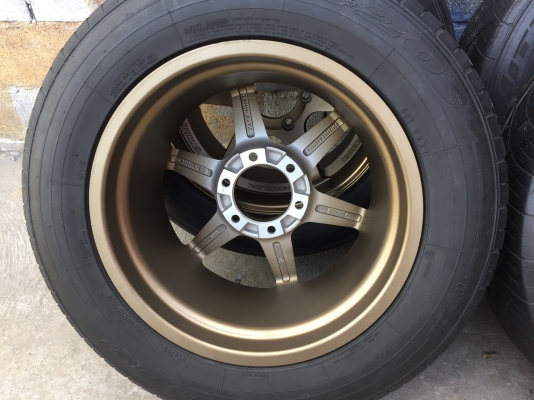 ล้อแม็ก ขอบ18 TE37 หน้า 9.5-10.5 งาน YUSTA  ของใหม่แกะกล่องรัดยางเปอร์เซ็นต์  265 60 18 NITTO 420 ปี 12 made in japan  ครบชุด 4 วง 15000