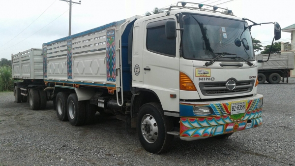 พ่วง 20 ล้อ HINO 344 ปลายปี 53 ไมล์ 125,000 กม . กระบะเหล็ก - ดั้ม พร้อมใช้ พร้อมโอน