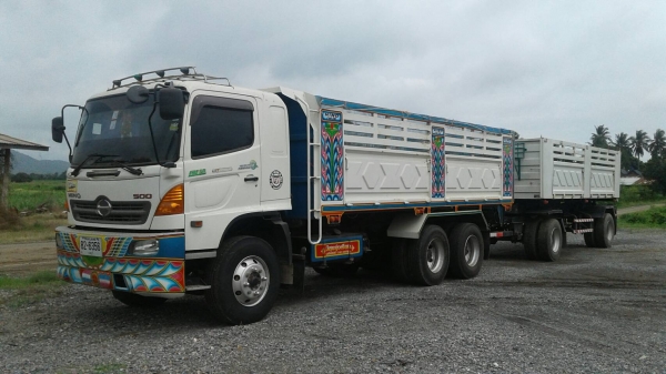 พ่วง 20 ล้อ HINO 344 ปลายปี 53 ไมล์ 125,000 กม . กระบะเหล็ก - ดั้ม พร้อมใช้ พร้อมโอน