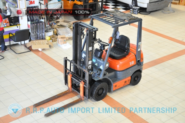 ขายรถโฟล์คลิฟท์มือสอง TOYOTA รุ่น 6FD18-14910 นำเข้าจากประเทศญี่ปุ่น 100\% ไม่เคยใช้งานในไทย ขายรถโฟล์คลิฟท์มือสอง TOYOTA รุ่น 6FD18-14910 นำเข้าจากประเทศญี่ปุ่น 100\% ไม่เคยใช้งานในไทย