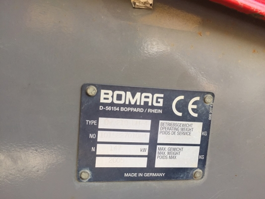 รถบด 19 ตัน Bomag BW219 รุ่น4 ปี2008 รถเก่านอกจากเยอรมัน