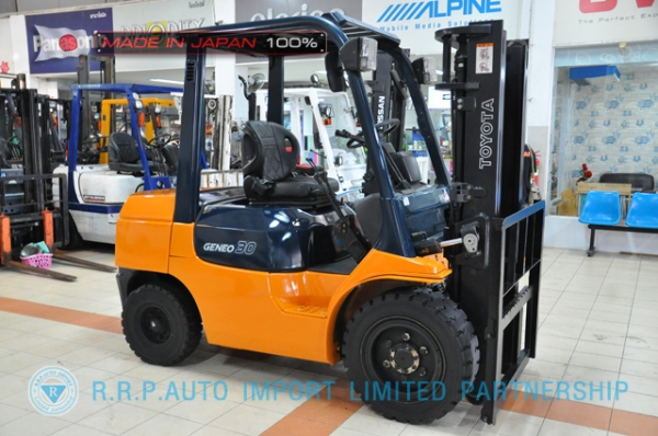ขายรถโฟล์คลิฟท์มือสอง TOYOTA รุ่น FD30-20688 นำเข้าจากประเทศญี่ปุ่น 100\% ไม่เคยใช้งานในไทย