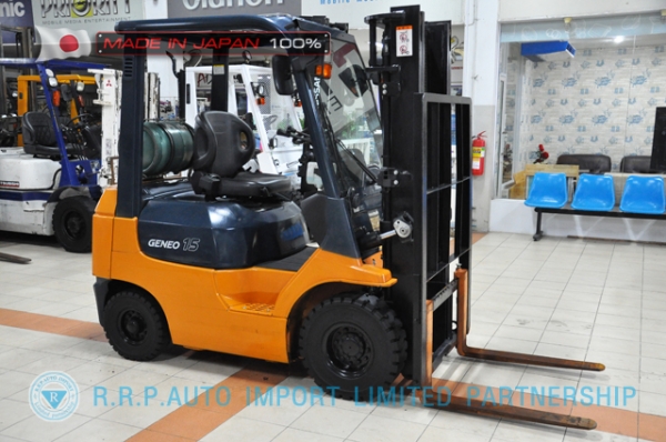 ขายรถโฟล์คลิฟท์มือสอง TOYOTA รุ่น 7FGL15-26235 นำเข้าจากประเทศญี่ปุ่น 100\% ไม่เคยใช้งานในไทย ขายรถโฟล์คลิฟท์มือสอง TOYOTA รุ่น 7FGL15-26235 นำเข้าจากประเทศญี่ปุ่น 100\% ไม่เคยใช้งานในไทย