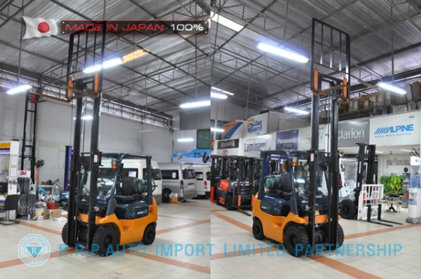 ขายรถโฟล์คลิฟท์มือสอง TOYOTA รุ่น 7FGL15-26235 นำเข้าจากประเทศญี่ปุ่น 100\% ไม่เคยใช้งานในไทย