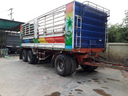 Hino 344 แรง ปี 53 กระบะไม่ดัมพ์แม่ลูก 3 เพลา ยาว 7 เมตร ทะเบียนพร้อม