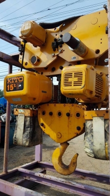 ** SOLD ** รอกโซ่ไฟฟ้าญี่ปุ่น KITO 15 ตัน 4 ทิศทาง โซ่ยาว 12 m ไฟตรง 380V ของประมูลราชการใช้น้อยสภาพ ** SOLD ** รอกโซ่ไฟฟ้าญี่ปุ่น KITO 15 ตัน 4 ทิศทาง โซ่ยาว 12 m ไฟตรง 380V ของประมูลราชการใช้น้อยสภาพ
