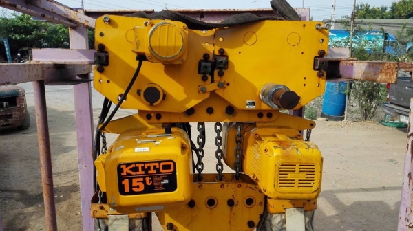 ** SOLD ** รอกโซ่ไฟฟ้าญี่ปุ่น KITO 15 ตัน 4 ทิศทาง โซ่ยาว 12 m ไฟตรง 380V ของประมูลราชการใช้น้อยสภาพ ** SOLD ** รอกโซ่ไฟฟ้าญี่ปุ่น KITO 15 ตัน 4 ทิศทาง โซ่ยาว 12 m ไฟตรง 380V ของประมูลราชการใช้น้อยสภาพ