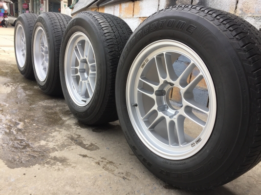 ล้อแม็ก RPF 1 ขอบ18 หน้า 9.5-10.5 งาน YUSTA  ของใหม่แกะกล่องรัดยางเปอร์เซ็นต์  265 60 18 Bridgstone ปี 15 ครบชุด 4 วง 13500