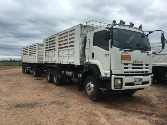 ขายรถพ่วงIsuzu 360ดั้มสามมิตรปี55 รถสวยใช้น้อยสภาพเดิมๆ