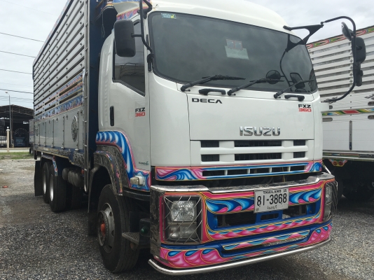พ่วง 22 ล้อ ISUZU FXZ360 ปี 56 กระบะอลูมิเนียม-ดั้ม อู่ ชัยเจริญ ไมล์ 320,000 กม . ราคา 2.7 ล้านต่อรอง