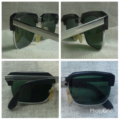 แว่นตาอเมริกันวินเทจ  &#039;คลับมาสเตอร์ - ราชสีห์เงิน&#039; ยุค &#039;70s  Vintage OM NEW White handmade in USA