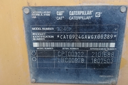 ขายรถตักล้อยาง CAT 924G (สภาพดีมาก)