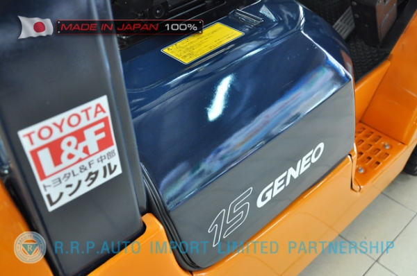 ขายรถโฟล์คลิฟท์มือสอง TOYOTA รุ่น 7FD15-14350 นำเข้าจากประเทศญี่ปุ่น 100\% ไม่เคยใช้งานในไทย